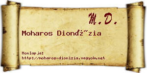 Moharos Dionízia névjegykártya